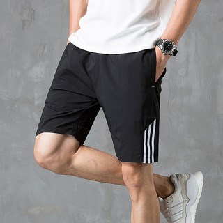Image of Men Shorts Casual Short Pants Men Sports Shorts With Zipper Pocket Cropped Shorts Drawstring Shorts Men's Clothing