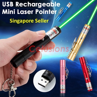 ⭐USB Rechargeable Laser Pointer⭐ Presentation Powerful Small Mini Pocket Green LED Light