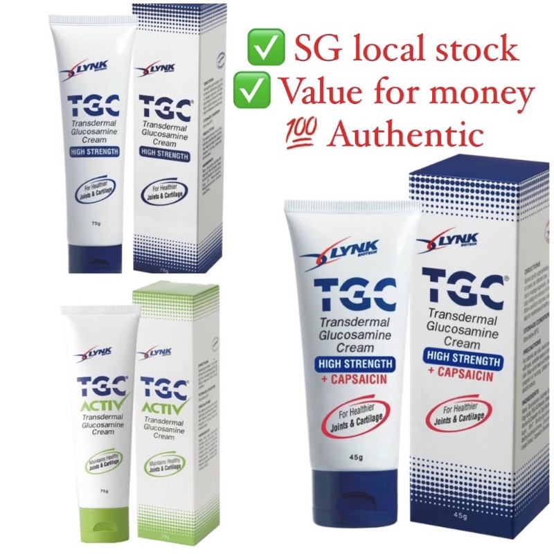 Lynk TGC Transdermal Glucosamine Cream High Strength 10 / Active 5