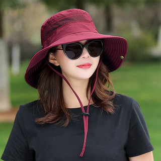Image of Women's hats, sun hats, outdoor anti-ultraviolet rays, new face-covering visors, western style, big brim , beach hats