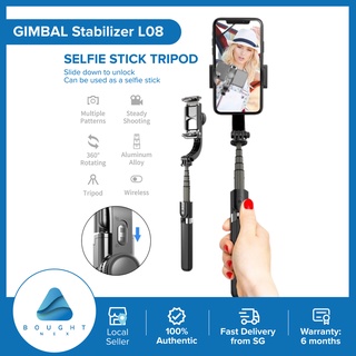 L08 Gimbal Stabilizer Selfie Stick Tripod Mobile Phone Handheld PTZ Video Shooting Vlog