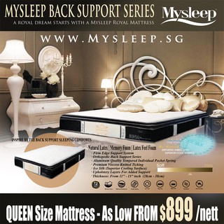 MYSLEEP Premium Hotel Grade | Norwich 12"inch Comfort Pillow-Top Bamboo Mattress | Shopee Singapore