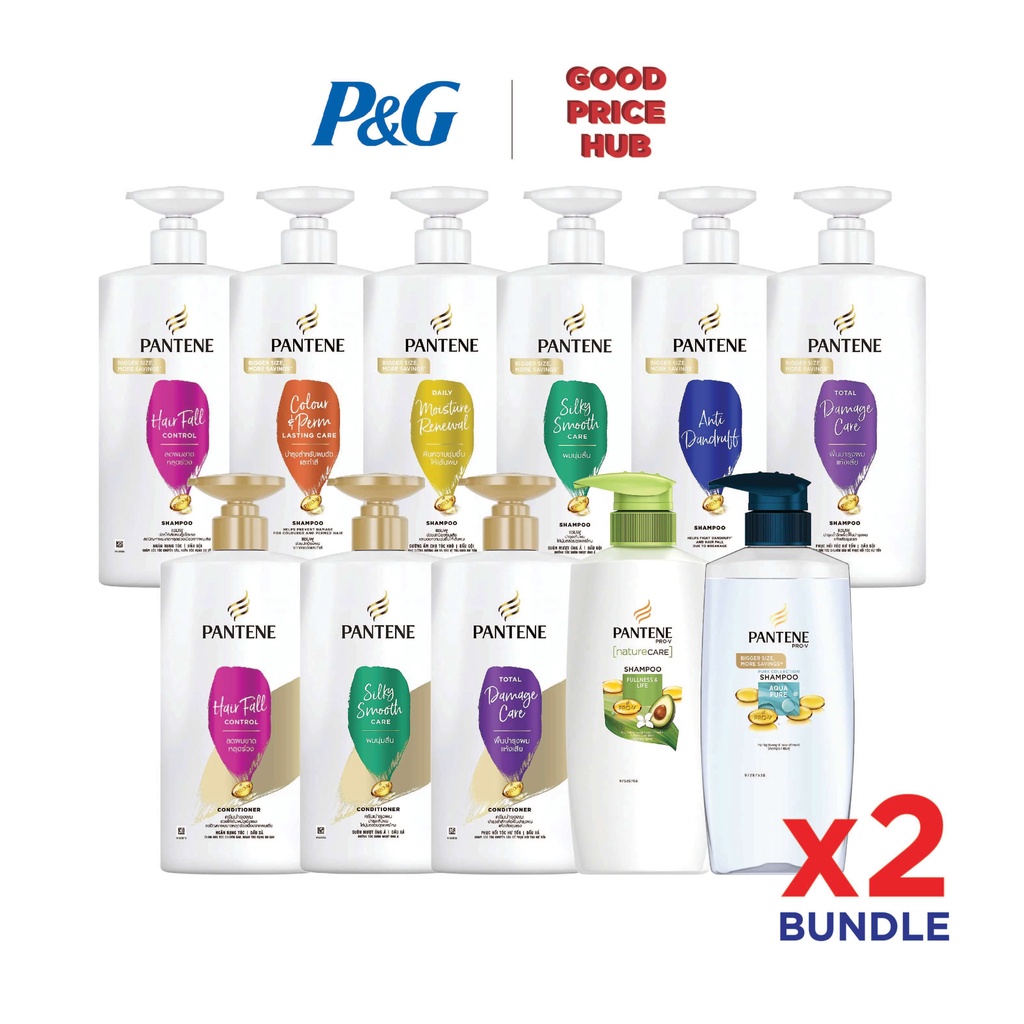 (BUNDLE OF 2) Pantene Pro-V Shampoo &amp; Conditioner 680/750ml Assorted ...