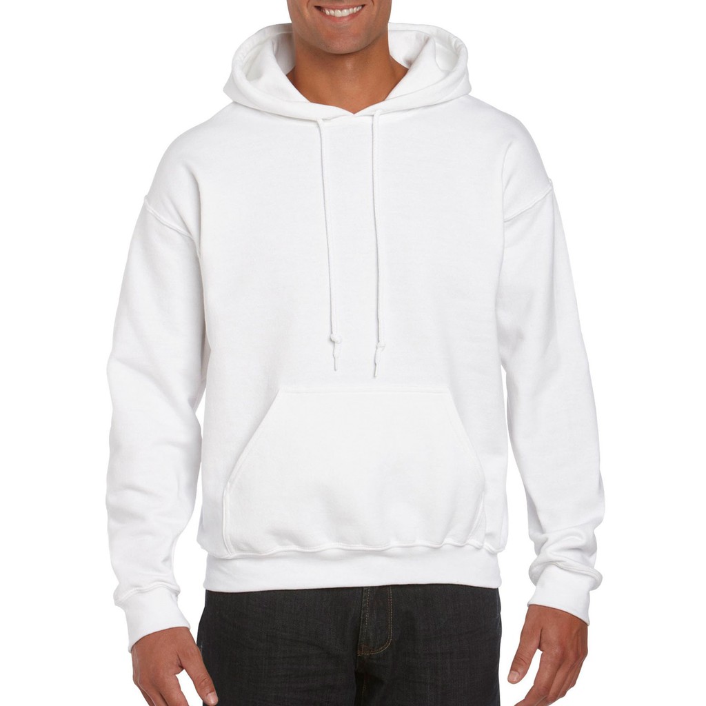 hooded white sweatshirt