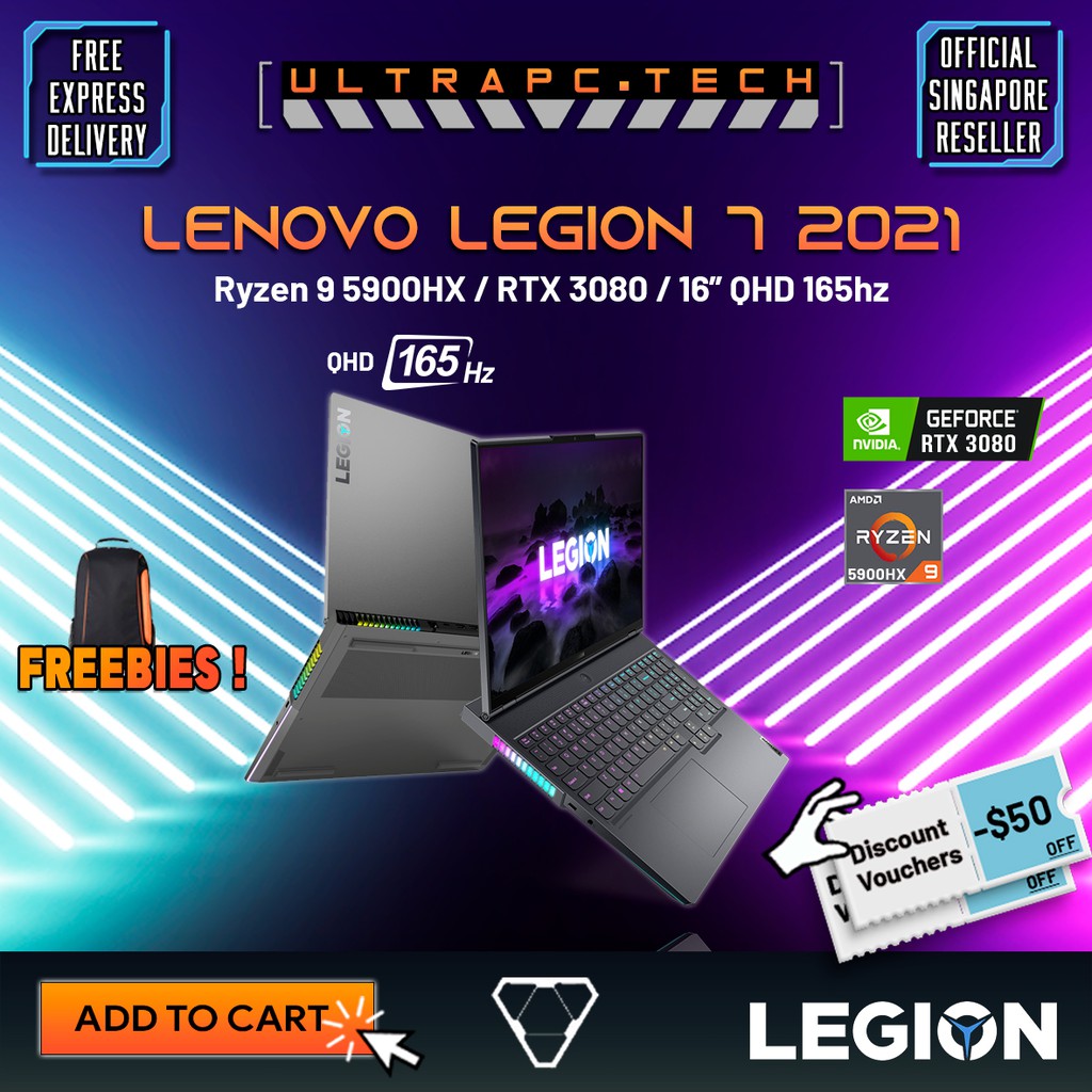[Pre-Order] Lenovo Legion 7 2021 Gaming Laptop (Ryzen 9 5900HX/32GB/RTX ...