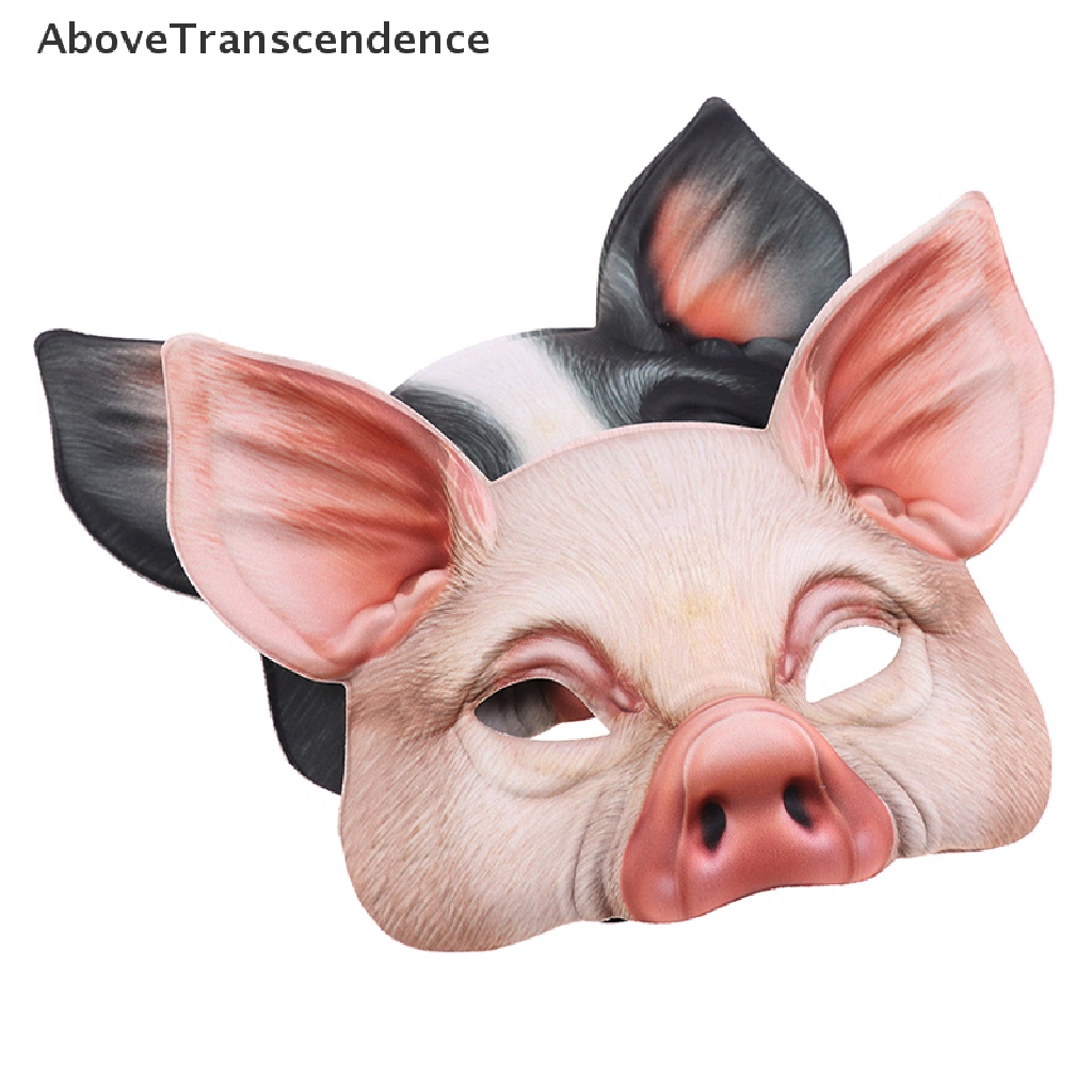 Abo Halloween 3D Tiger Pig Animal Half Face Mask Masquerade Party ...