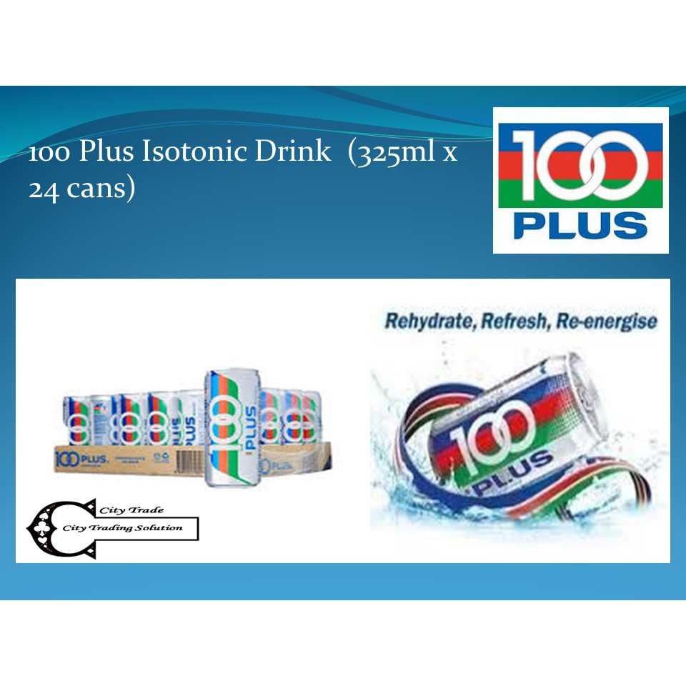 100 Plus Isotonic Drink (325ml x 24 cans) Hydrates Better than Water