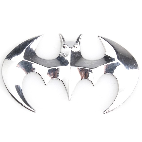 Lovely Decorative Silver Bat Shape 3d Car Motor Decal Sticker New