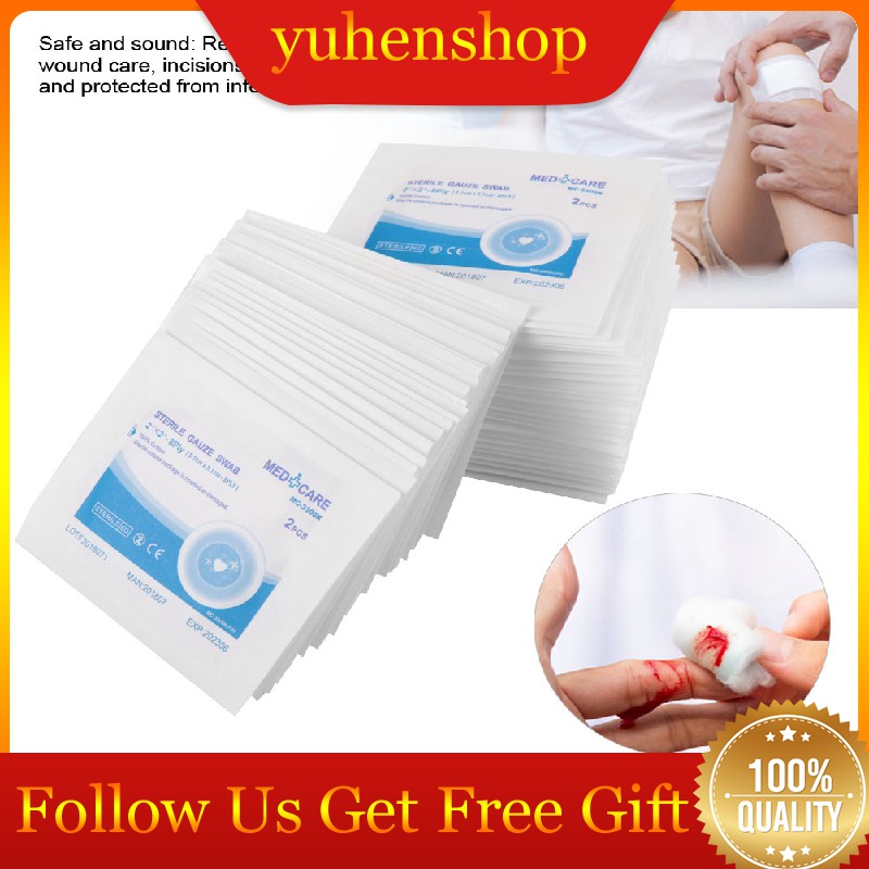 Yuhenshop Cotton Pad Gauze Sterile Dressing Wound Aid Waterproof Makeup Pads Shopee Singapore