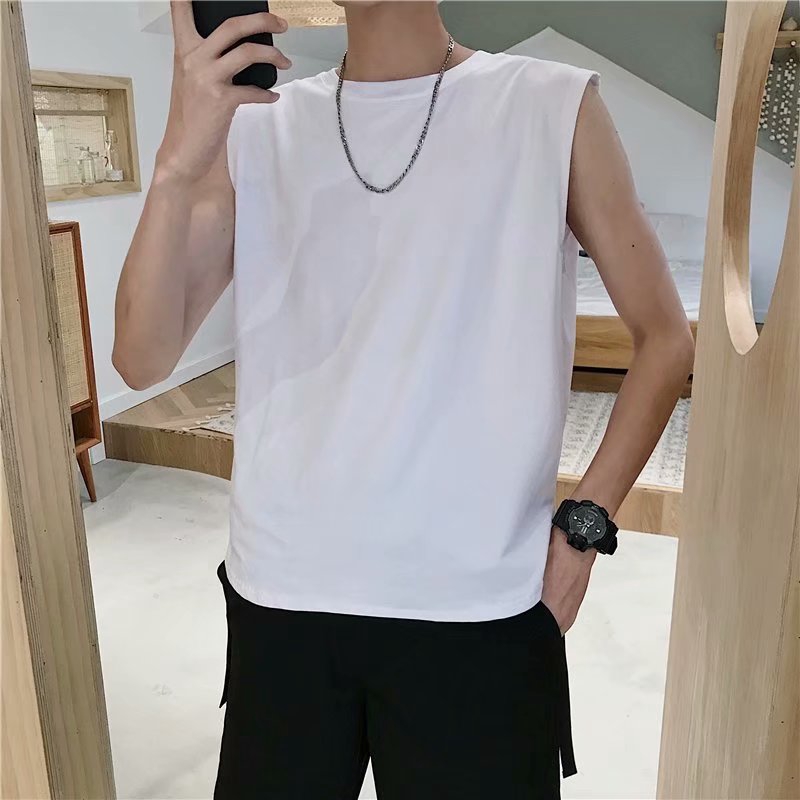 black baggy vest top