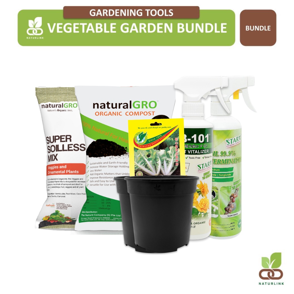 Vegetable Garden Bundle Vegetable Seeds Veggie Mix / Soil Insecticide Plants Vitalizer