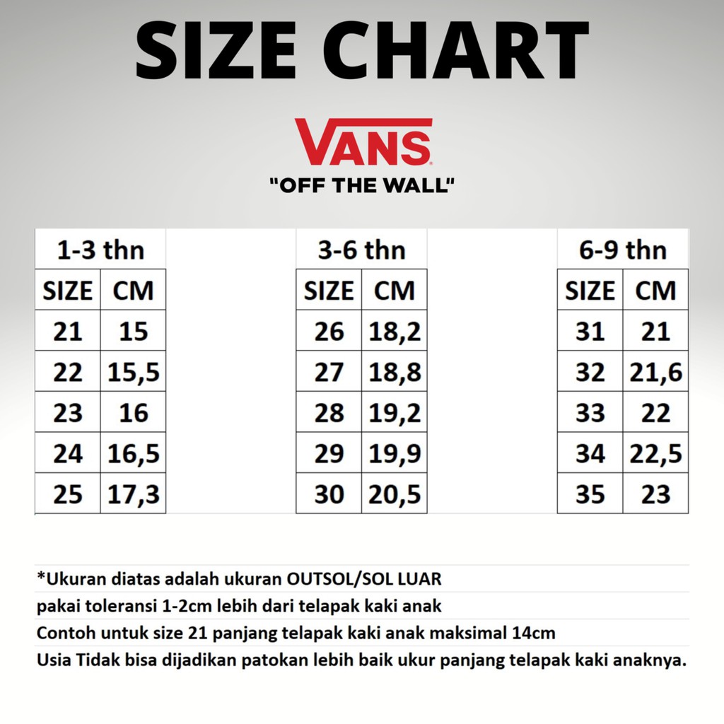 vans size 17