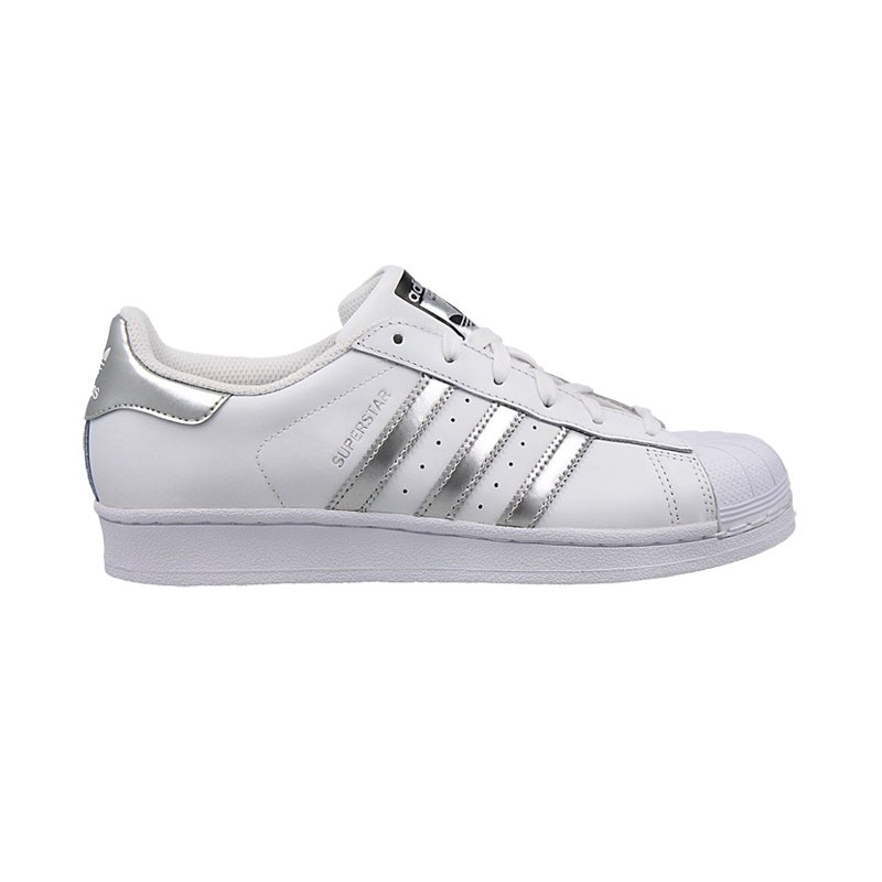adidas white silver