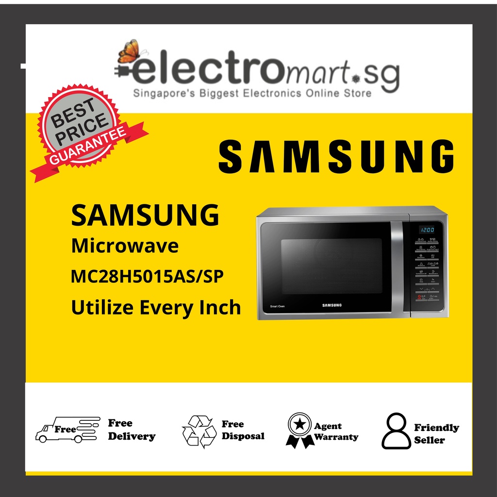Samsung MC28H5015AS/SP Ceramic Enamel Grill Convection Microwave 28L