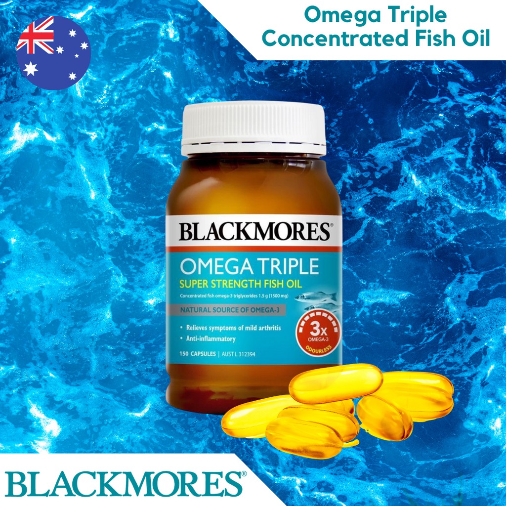 Blackmores Concentrated Triple Fish Oil 150 capsules