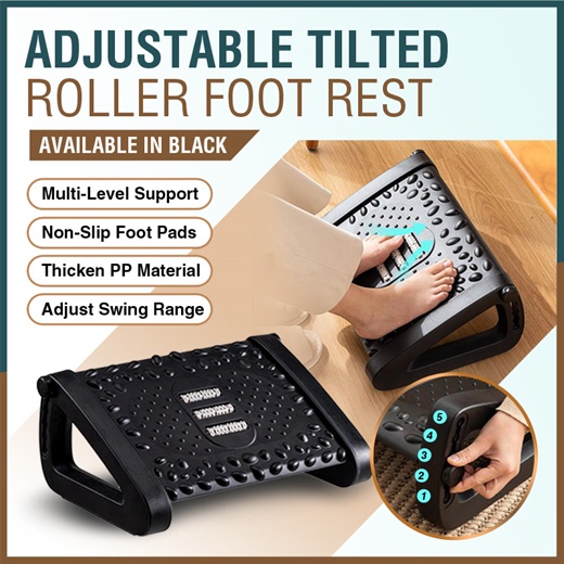 Ergonomic Footrest Adjustable Angle and Height Office Foot Rest Stool