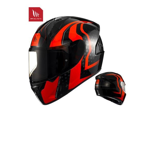 Mt Helmets Full Face Helmet Red Black Design Shopee Singapore