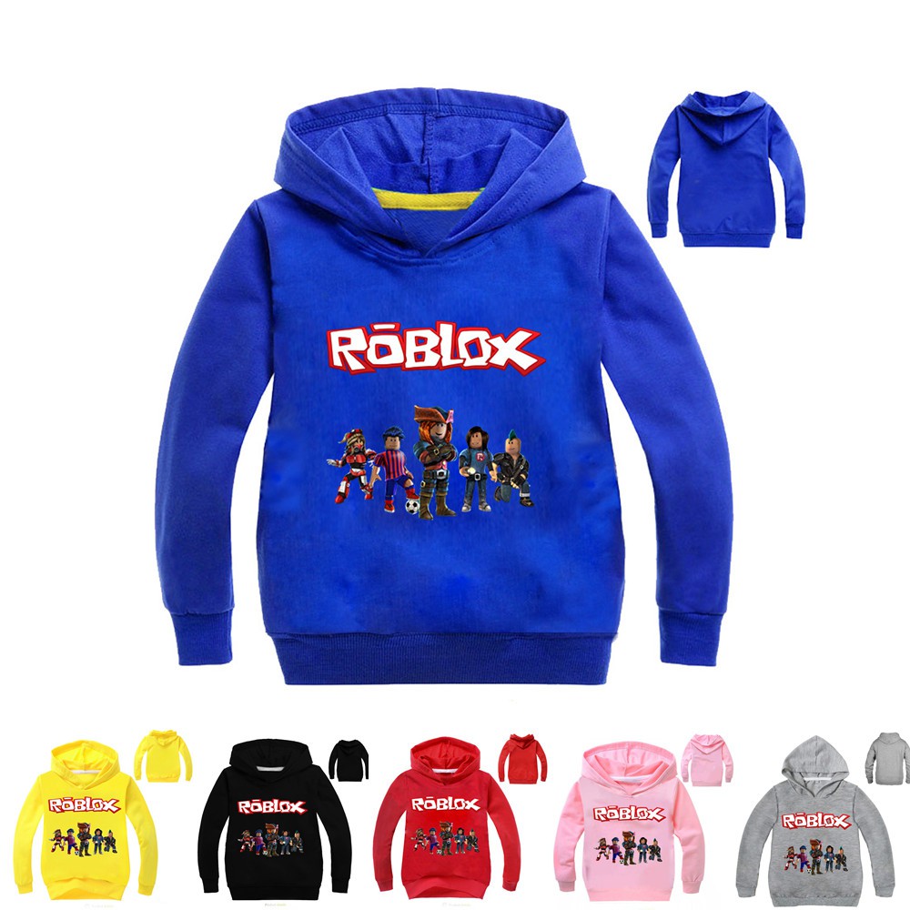 Roblox Kids Boy Girl Hooded Jacket Outerwear Autumn Hoodies Coat Sweatshirt Tops Shopee Singapore - blue jacket best roblox