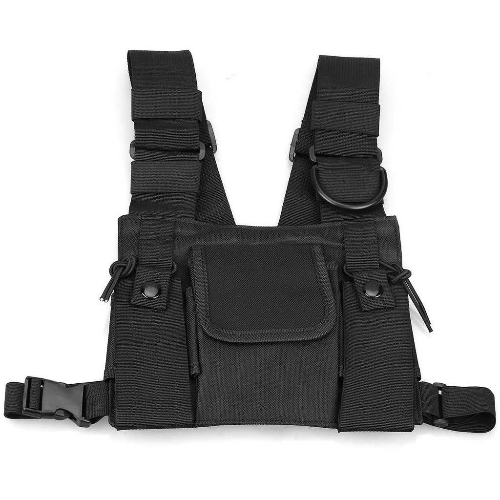 Men Women Shoulder Bags Chest Rig Bag Hip Hop Streetwear Men Functional Waist Packs Adjustable ...