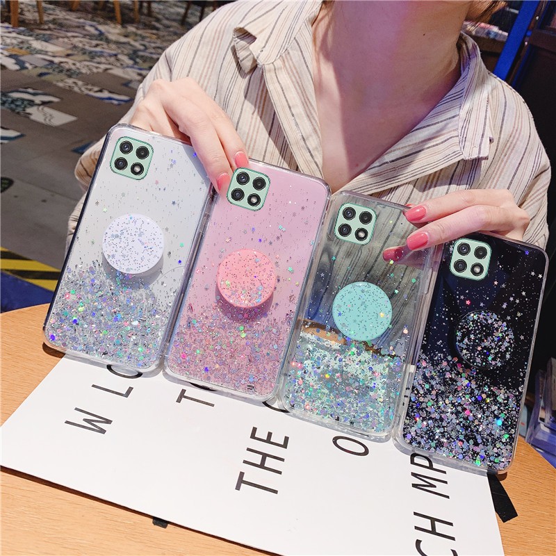 15% OFF by SUNSKY COUPON CODE: SYA002204850 for For Samsung Galaxy A22 4G Cosmic Star Glitter Epoxy TPU Phone Case(Transparency)