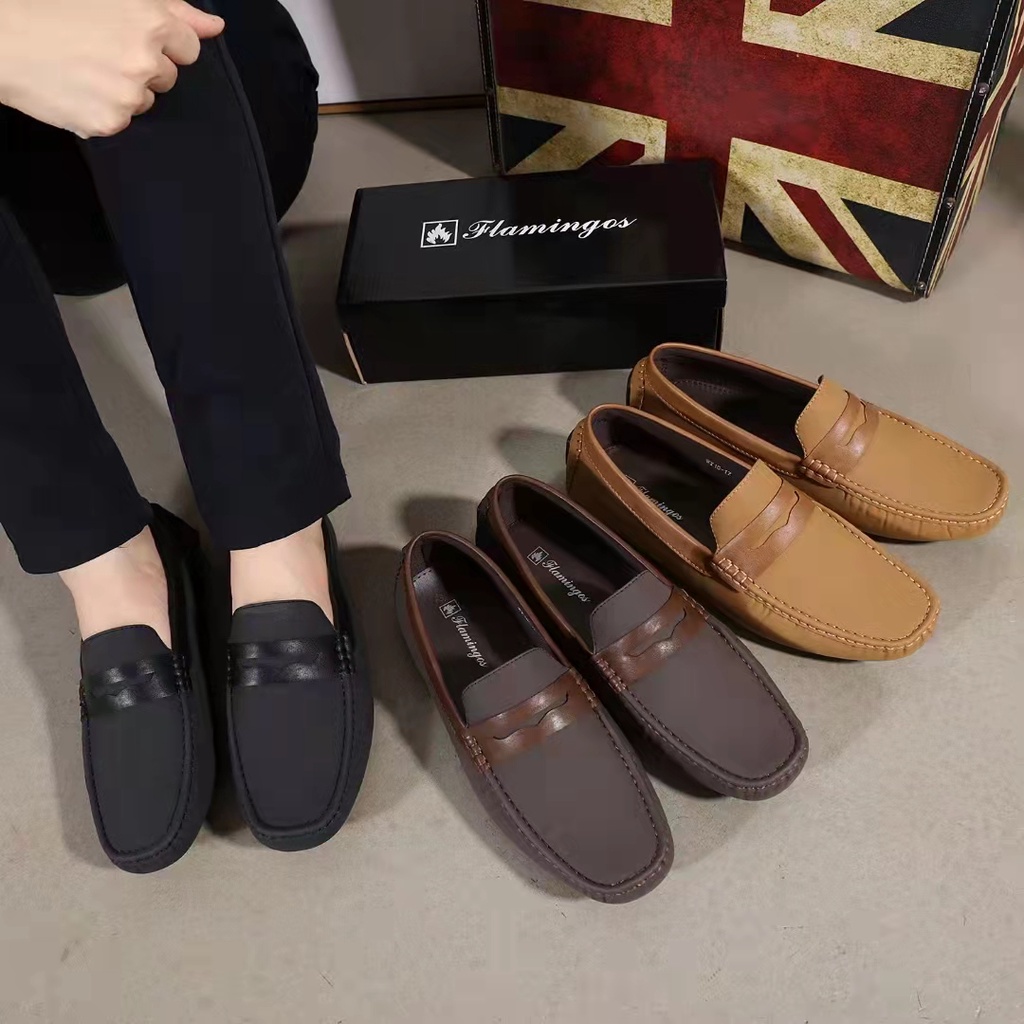 MEN'S LEATHER LOAFER TOPSIDER SHOES WY18-17
