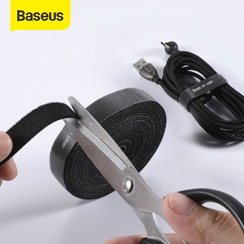 Baseus Velcro Strap Reusable Cable Tie Fastening Tape Wire