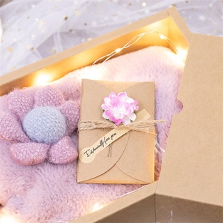 CFSTORE Vintage Kraft Paper Greeting Card DIY Handmade Flower Wish Card Thank You Card Blessing Card Party Invitation Card A6P4 #4