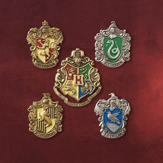 Harry Potter Crest Enamel Metal Pin Set of 5 Pins 