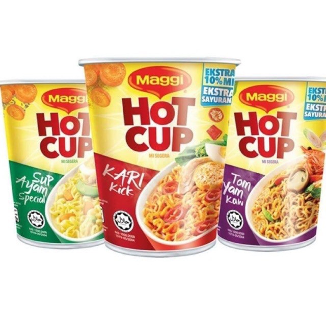 Shop Malaysia Maggi Hot Cup Curry Chicken 59g Shopee Singapore
