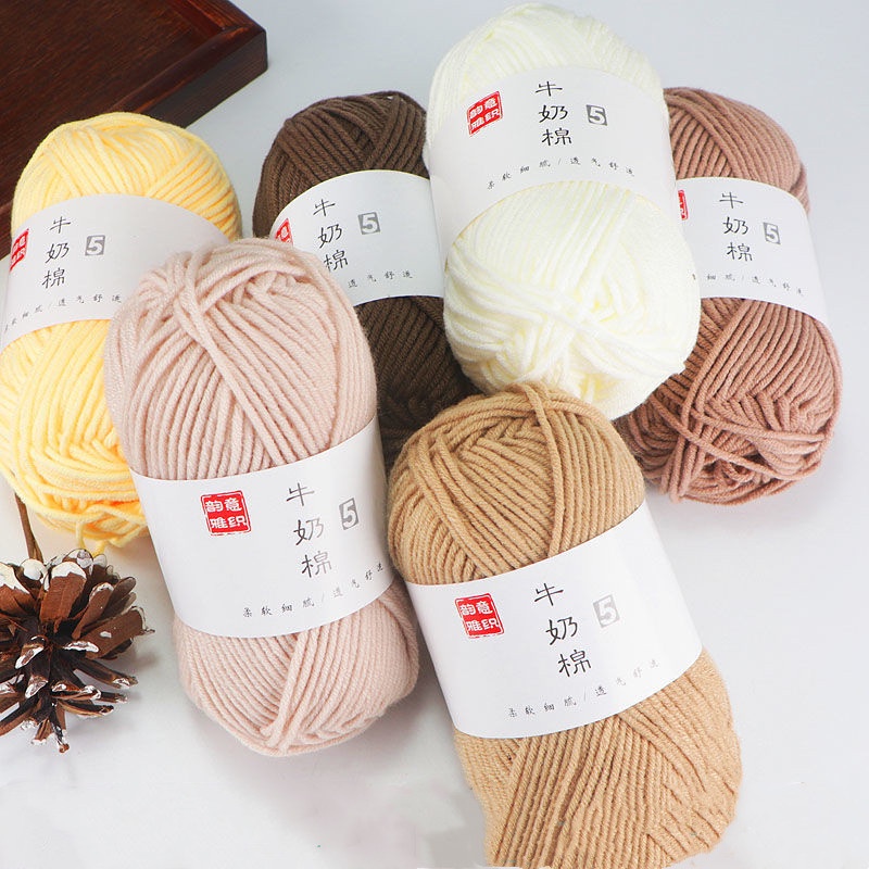 Milk Cotton Yarn Handmade Soft Baby Kids Woolen Yarn Knitting For Scarf Sweater Shopee Singapore