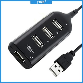 JTKE Mini 4 Port USB HUB 2.0 High Speed Splitter Adapter with Cable Computer Peripheral 4 Ports for PC Laptop Computer