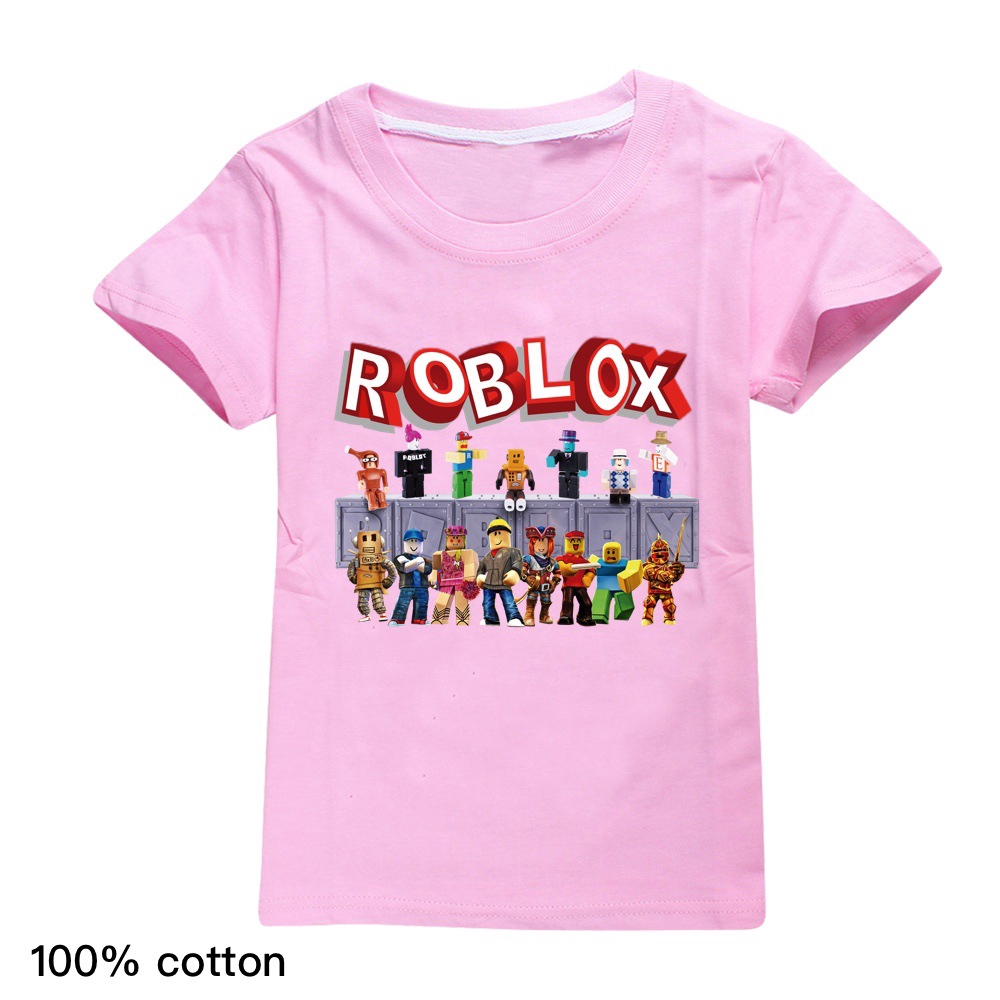Tops Shirts T Shirts Roblox Cartoon Anime Fashion Casual Boys Girls Cotton Short Sleeved T Shirt Tops Boys Clothing Sizes 4 Up - t shirt roblox girl batman