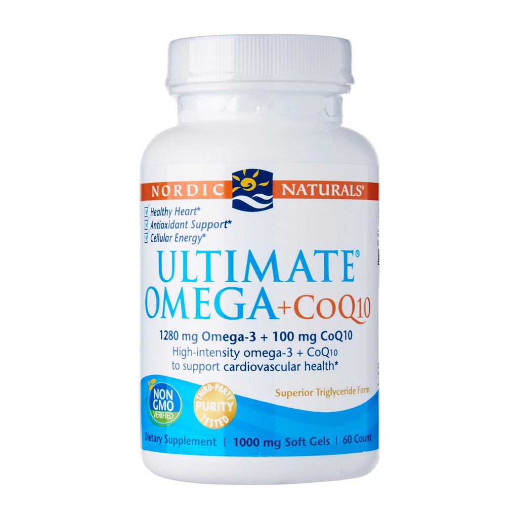 Nordic Naturals Ultimate Omega + CoQ10 1000 mg Plain 60 Softgels