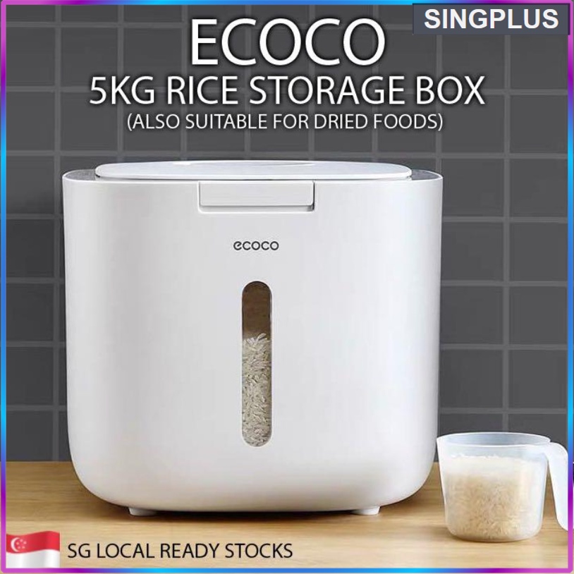 Ecoco 5L/10L Kitchen Nano Bucket Rice Buckets InsectProof Moisture