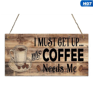 Coffee Shop Wood Sign Shelf Sitter Desk Sitter Home Decor Coffee Store Door Hanger Sign Wooden Sign #4