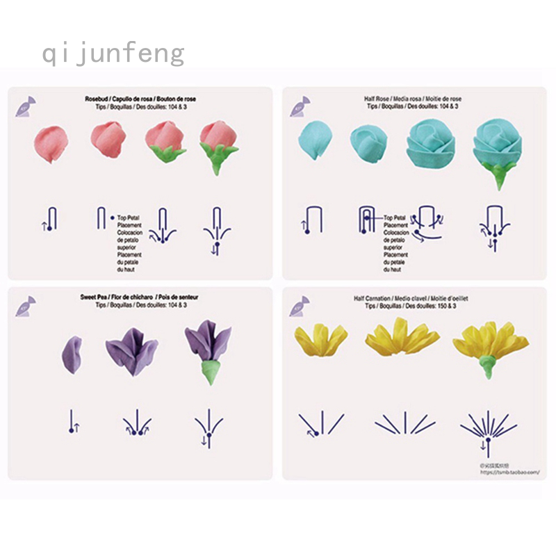 Qijunfeng Huabojidiana 23 Sheet Cake Decorating Practice Board Icing Drawing Paper Sugarcraft Mould New Shopee Singapore