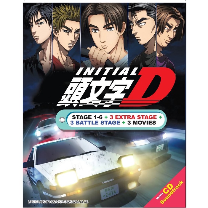 Anime Dvd Initial D Season 1 6 3 Extra Stage 3 Battle Stage 3 Legend Ost Shopee Singapore
