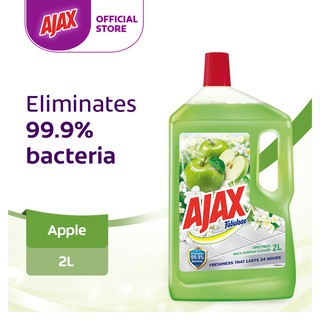 Eliminates 99 9 Percent Bacteria Ajax Fabuloso Apple Multi Purpose Floor Cleaner 1 4l Refill Shopee Singapore