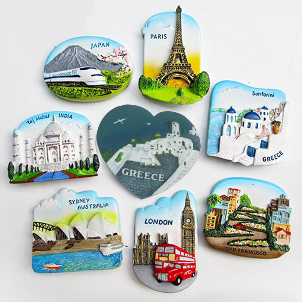 Creative 3D Glass Landscape Fridge Magnet Travel Souvenir Memorabilia Gift Craft