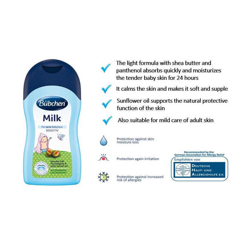 bubchen milk baby lotion