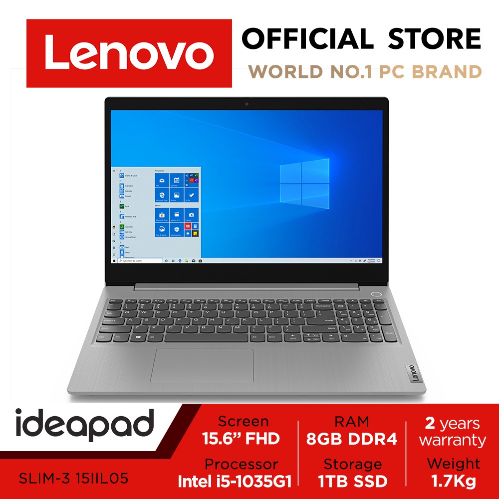 Lenovo Ideapad 3 15 6inch Fhd Tn Intel I5 1035g1 8gb Ram 1tb Ssd 2y Win10 Home Shopee Singapore