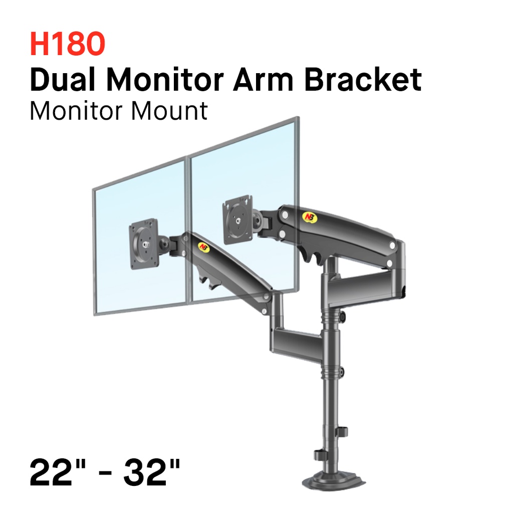Monitor Stand, Monitor Bracket, Bracket, Dual Monitor Arm NB North Bayou H180 Double Monitor