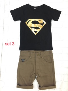  satu  set  baju  short pant kanak kanak baru fashion Shopee 