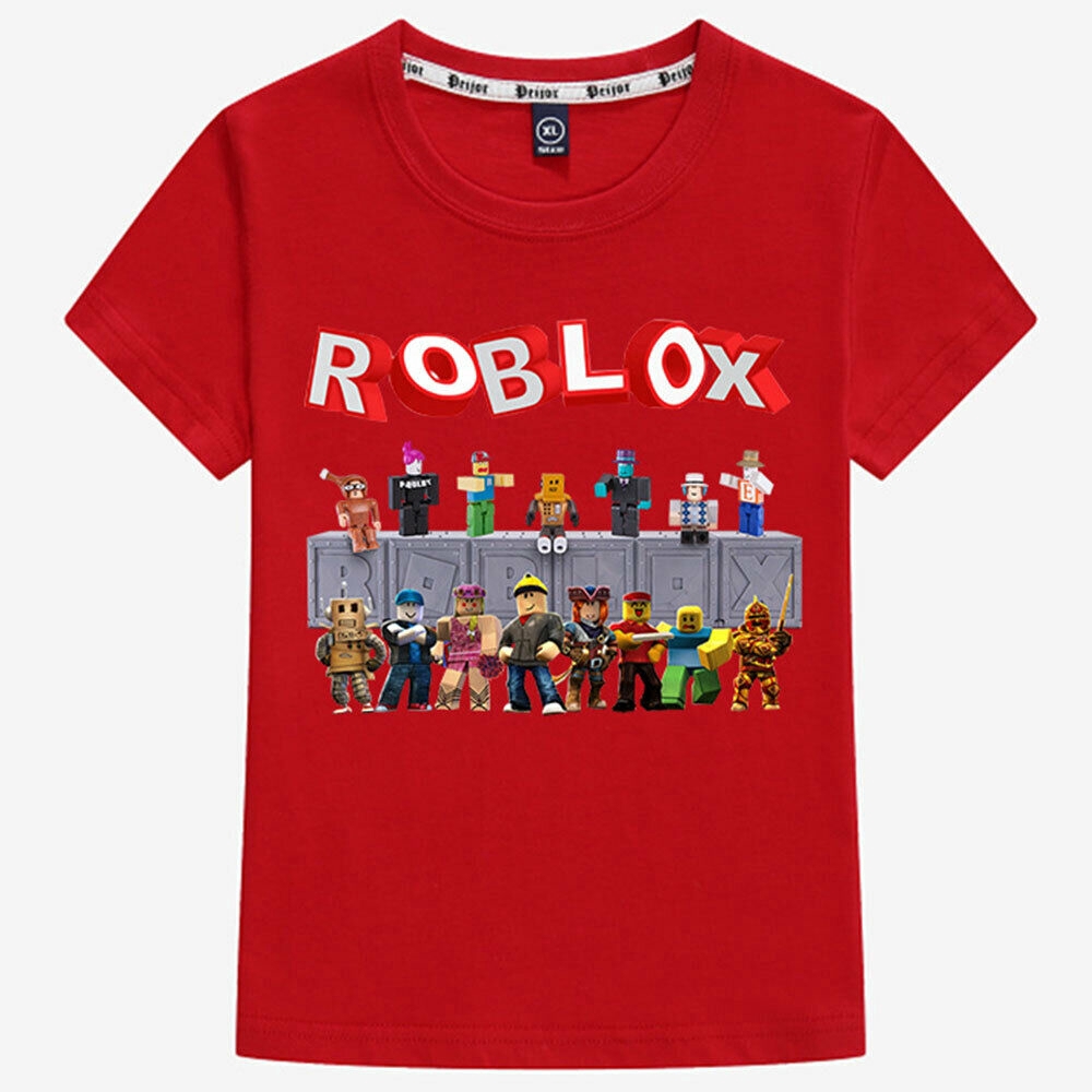 New Roblox Boys Girls Short Sleeve T Shirts Cotton Tops Tee Shirts Clothes Gift Shopee Singapore - 2017 girls tees nova tops roblox t shirt teenage maui boys sweatshirt long sleeves red nose day baby toddler kids clothing