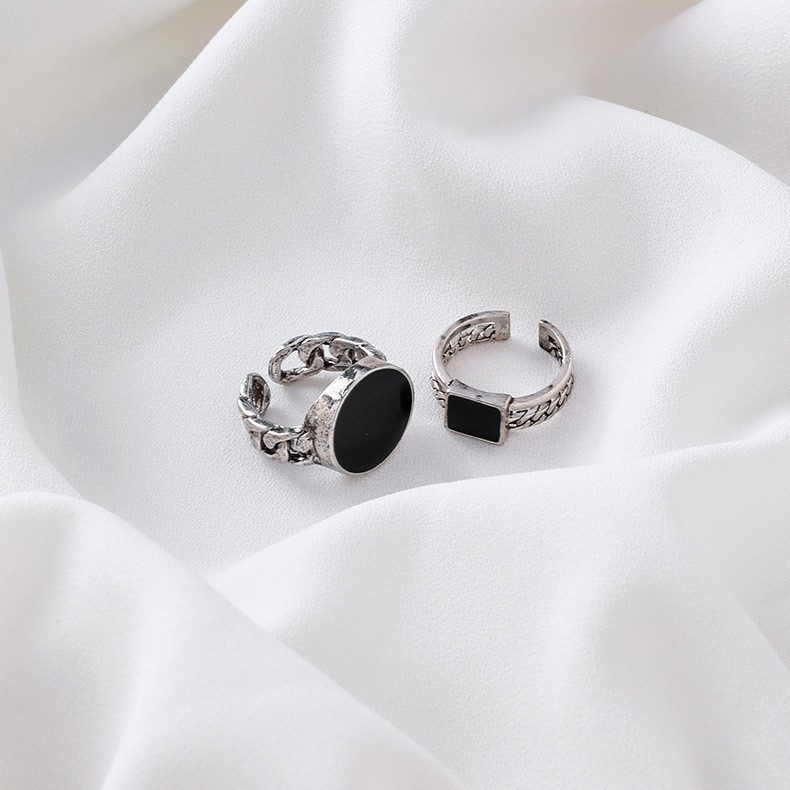 Image of XiaoboACC 2/3/4/5/7Pcs Korean Fashion Geometric Index Finger Rings Ring Set #4