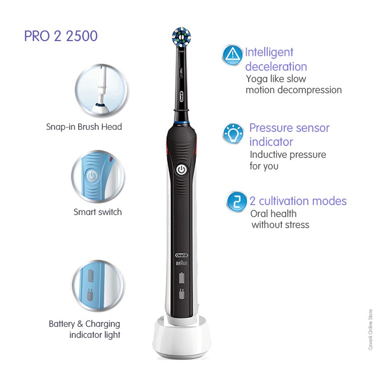 oral b power cross action pro 2 2500 black