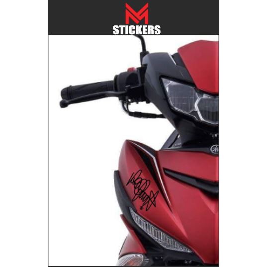 Valentino Rossi Signature Sign Sticker Motorcycle Yamaha Y15zr 125z Shopee Singapore