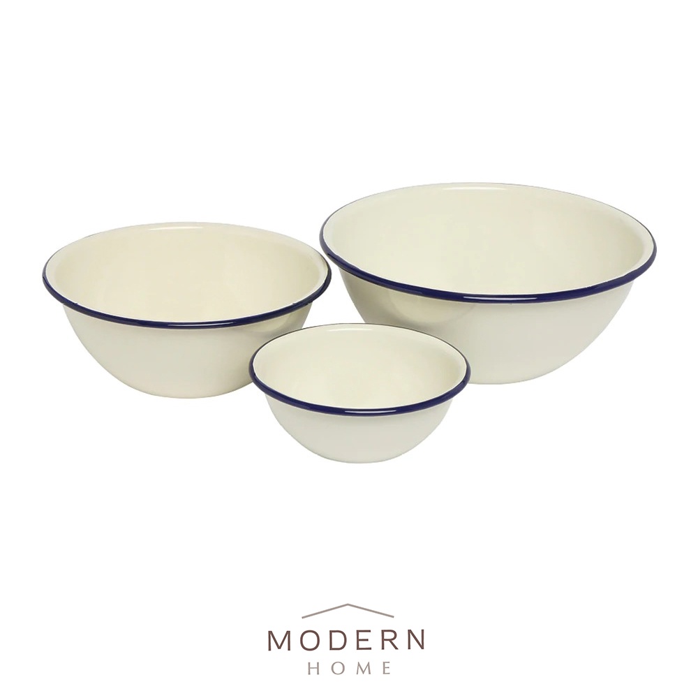 WILTSHIRE Enamel Mixing Bowl Set Of 3 / Baking Dish / Pastry Dish / Roasting Dish / Baking Bowl