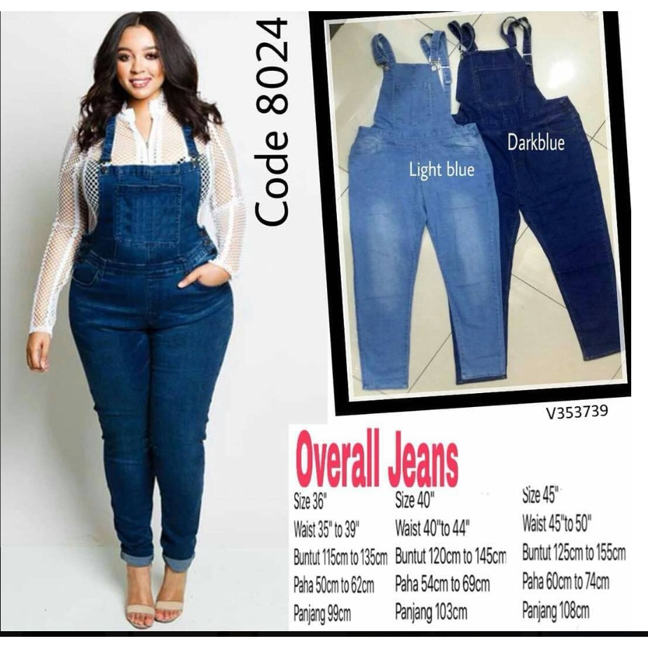 overall jeans plus size