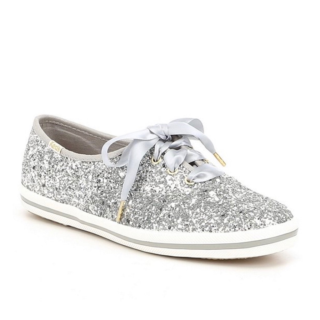 silver glitter keds